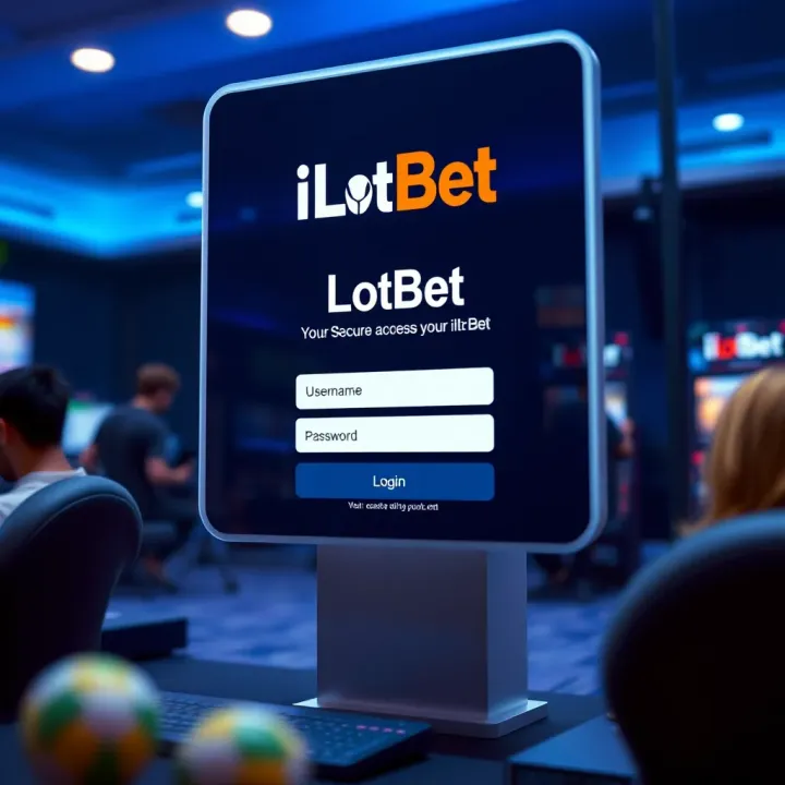Secure login page displaying username and password fields for iLotBet account access