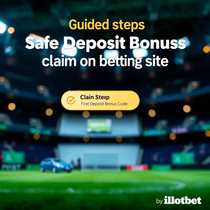 Graphic showing the steps to claim a deposit bonus safely on an online betting site