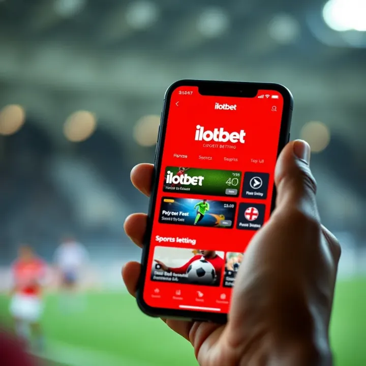 Mobile device displaying ilotbet Nigeria app interface with sports betting options visible