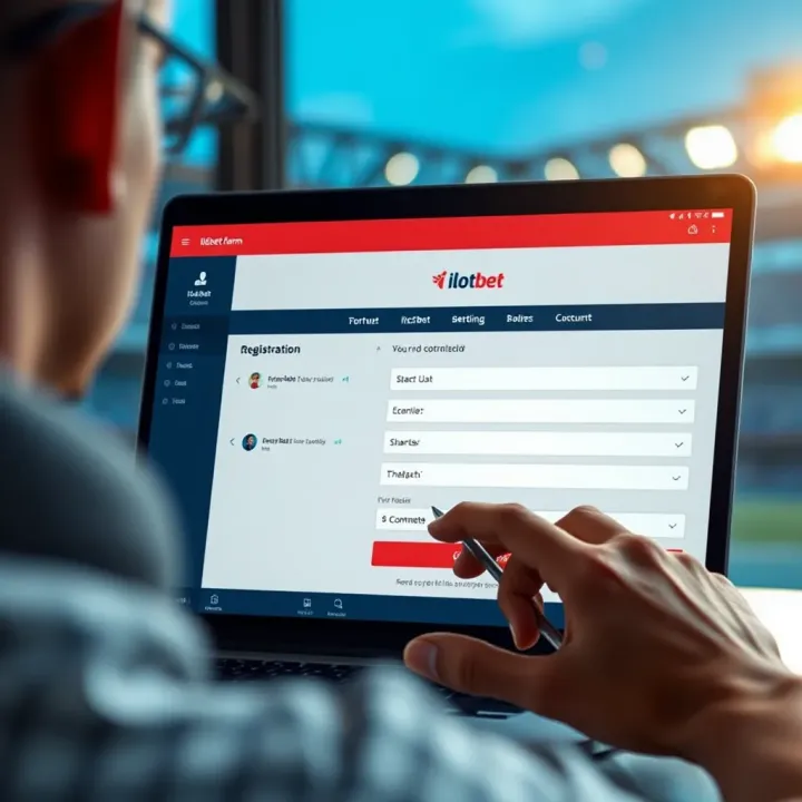 User filling out the registration form on Ilotbet platform