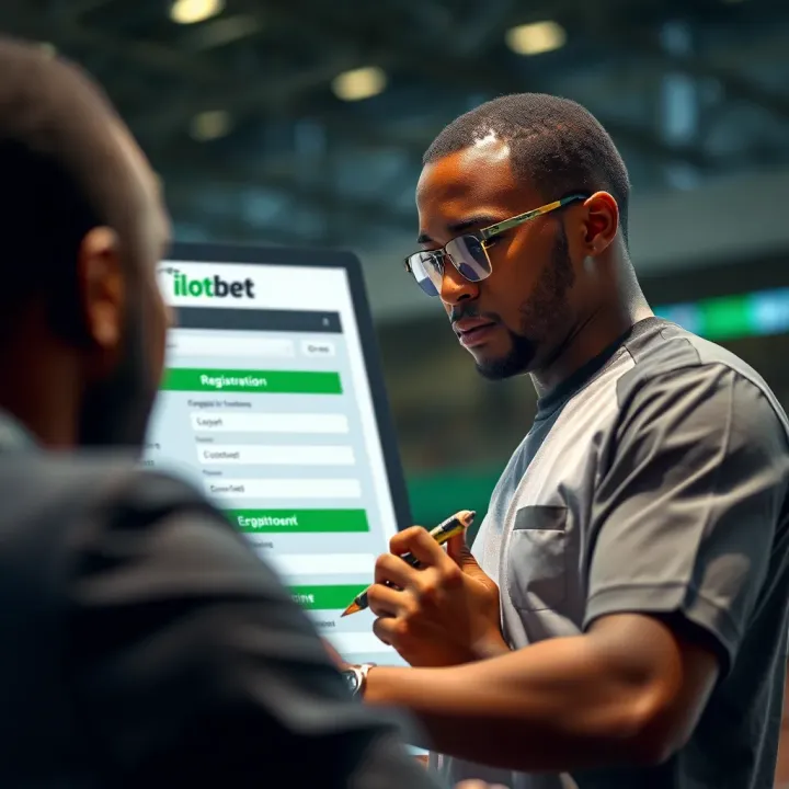 User filling out registration form on ilotbet platform
