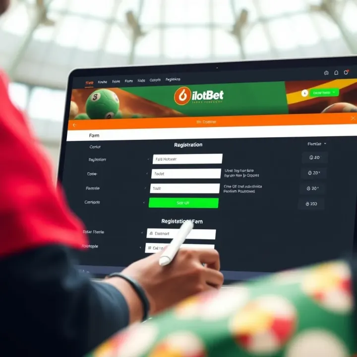 Completing the iLotBet Registration Form User filling out registration form on iLotBet platform