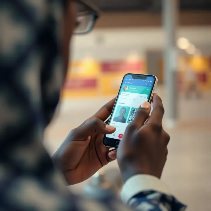 Identity Verification for Paystack Account Setup Nigerian user verifying identity for Paystack account setup on smartphone