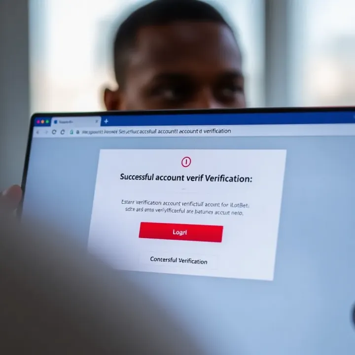 Confirmation screen showing successful account verification on iLotBet