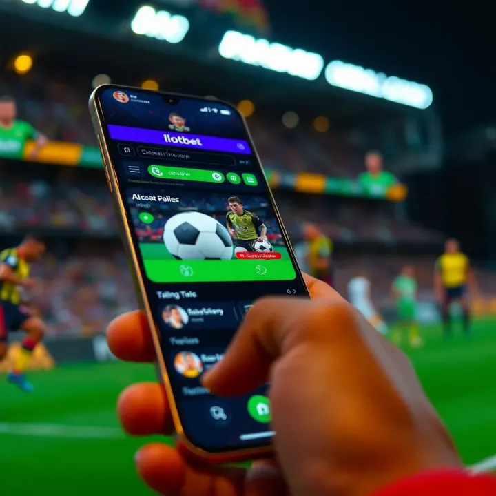 User interface showcasing Ilotbet app features on a mobile device