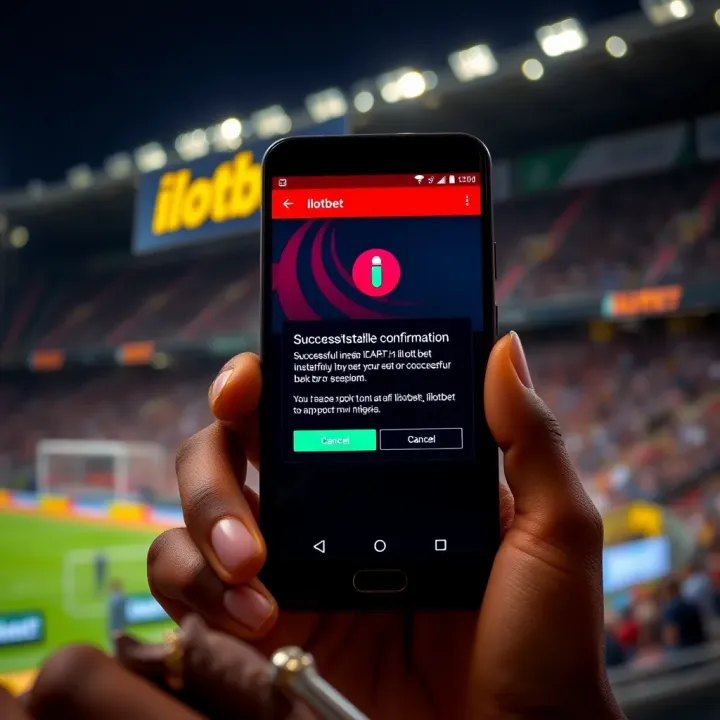 Notification of successful Ilotbet APK installation on an Android phone