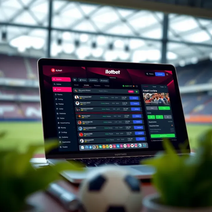 Ilotbet app interface displayed on a laptop screen showing betting options