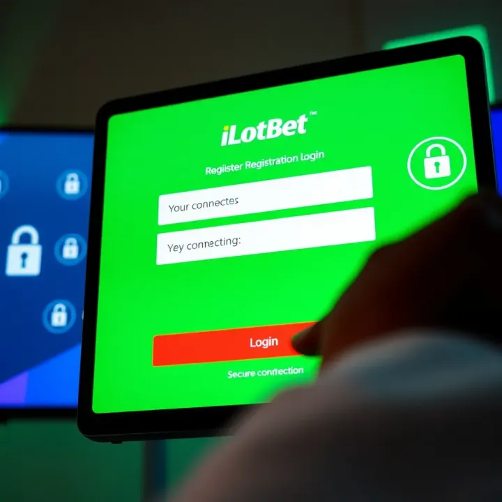User entering registration details on the iLotBet app registration screen with secure connection icons
