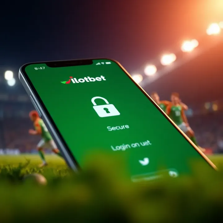 Secure login screen of Ilotbet app emphasizing safety and user account protection