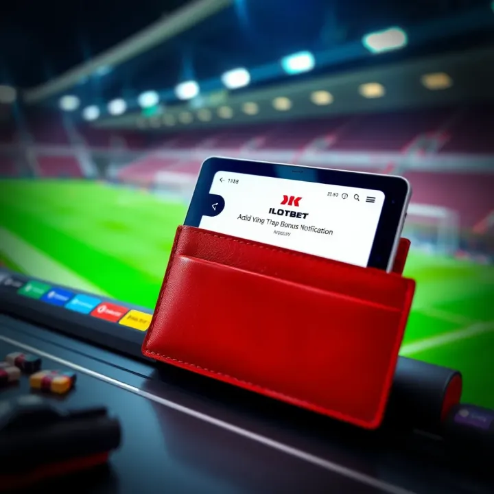 Illustration showing a digital wallet with a missing bonus notification on a betting platform