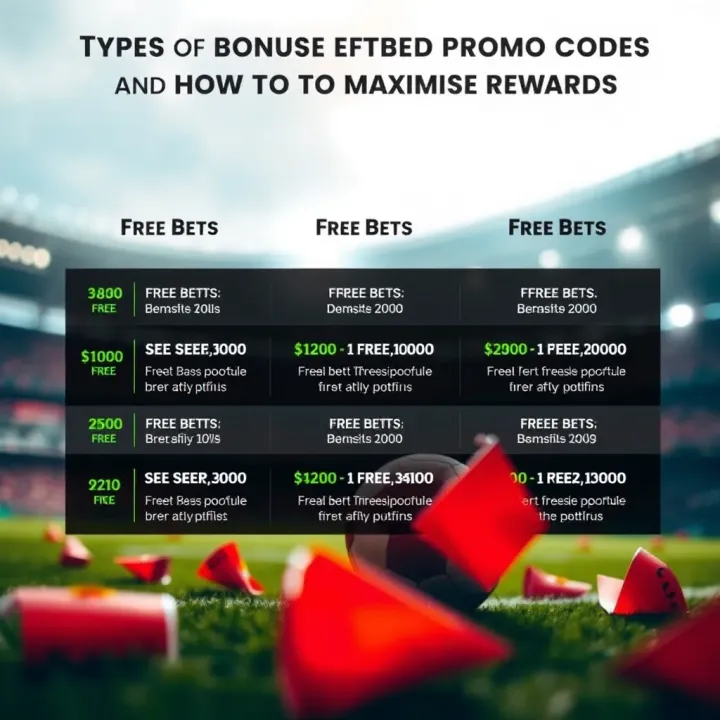Graphic depicting various betting bonuses like free bets and deposit matches available through Ilotbet promo codes