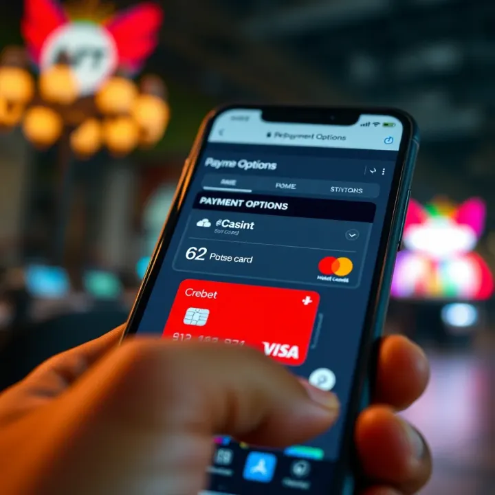 Safe and secure online casino payment options including credit card and digital wallets on mobile screen