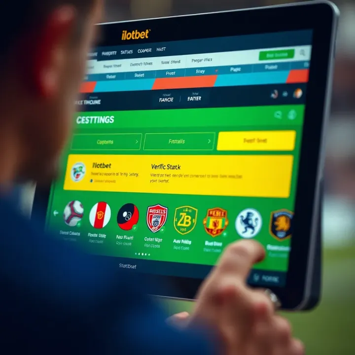 Ilotbet betting coupon with sports icons and status verification