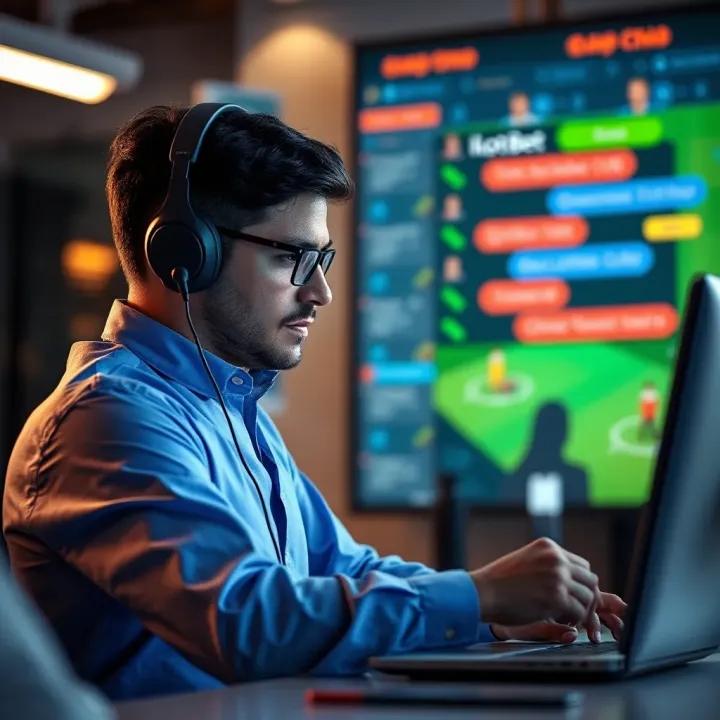 Customer support representative assisting a user via chat on IlotBet platform