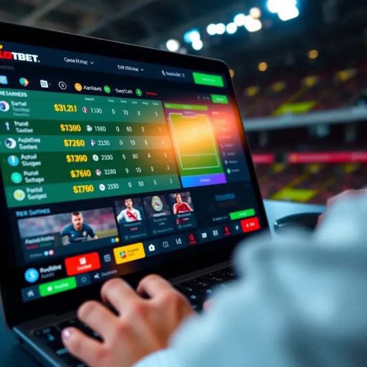 Close-up of a digital betting platform interface showing football odds and statistics