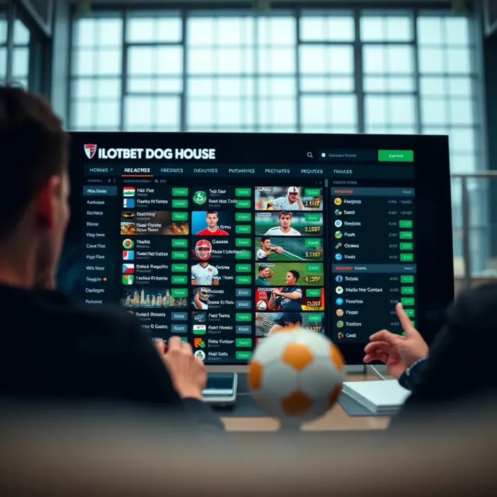 User interface displaying diverse sports betting options on Ilotbet Dog House platform