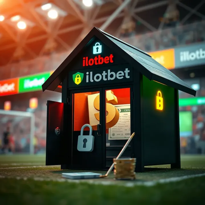 Illustration of secure financial transaction for real money betting on Ilotbet platform with currency symbols and secure payment icons