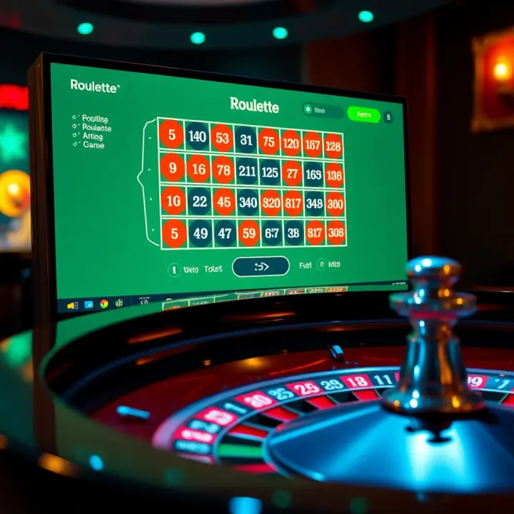 Online interface showing French Roulette game screen with betting options and payout information