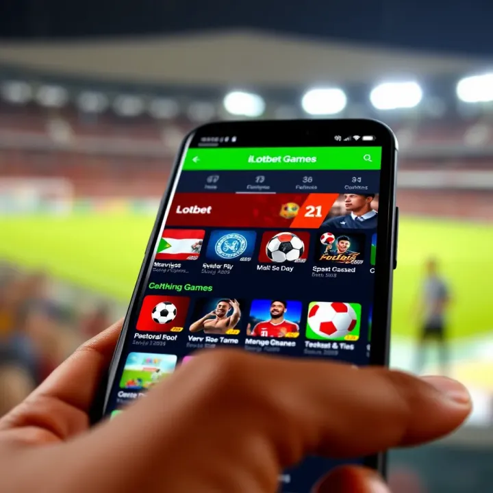 Interface displaying various betting game options on a mobile device in Nigeria
