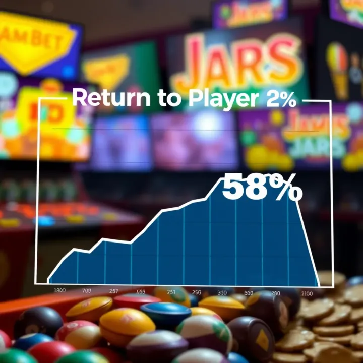 Graph illustrating the Return to Player percentage for Jammin Jars slot game on IlotBet platform