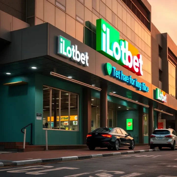 Exterior view of iLotbet office building in Lagos with clear signage