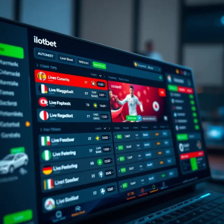 Dashboard displaying various live match options and betting tips on Ilotbet for Nigerian users