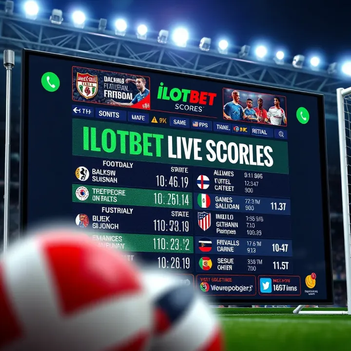 Live sports scoreboard displaying real-time updates of football matches