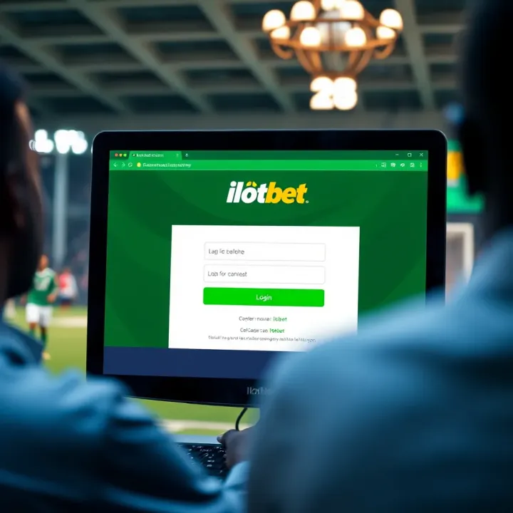 User interface of Ilotbet platform showing login screen with Nigerian theme