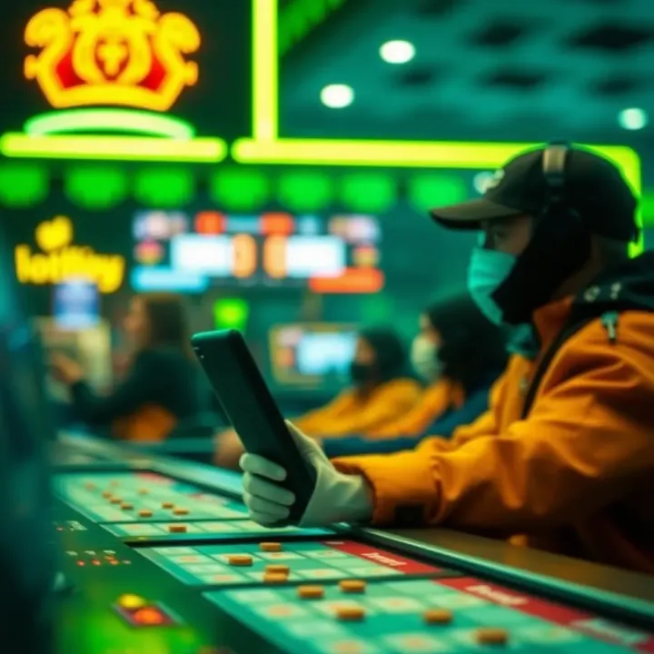 Illustration showing the risks and legal implications associated with hacking attempts on betting games