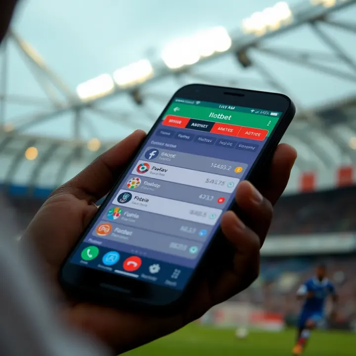 Smartphone displaying Ilotbet mobile betting interface with football odds on screen