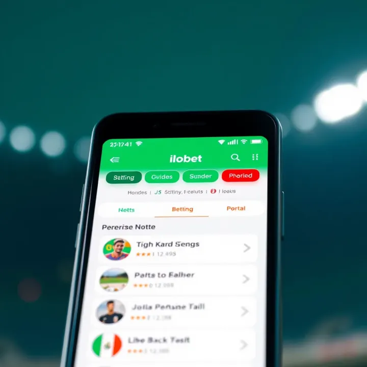 Mobile device displaying Ilotbet betting options with clear navigation for Nigerian users