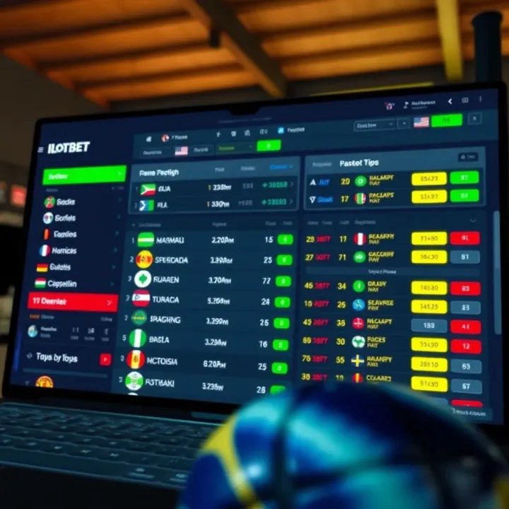 Nigerian Sports Betting Platform Overview A digital sports betting interface displaying various Nigerian sports options and betting odds