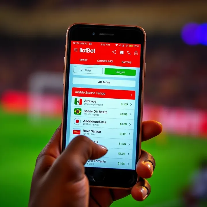Ilotbet old mobile app interface showing sports betting options on a smartphone screen in Nigeria