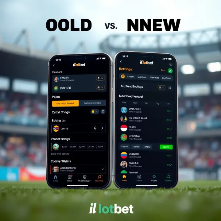 Comparison of old and new mobile betting app features highlighting user experience improvements