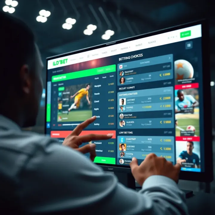 User navigating the ilotbet online betting platform showing various sports betting options on screen