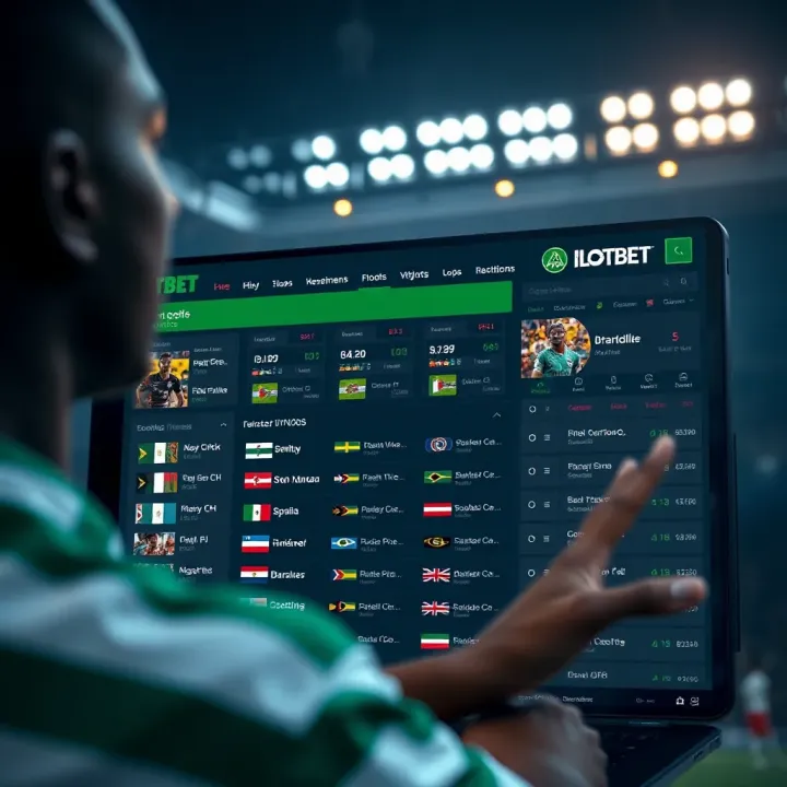 Online betting interface showing betting options and odds for Nigerian sports events