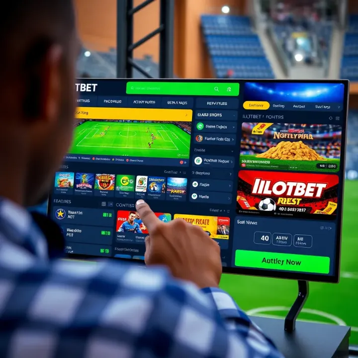 User browsing Ilotbet platform interface showcasing diverse betting options