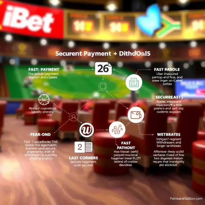 Diagram showing secure payment methods and fast withdrawal features for iLotBet users