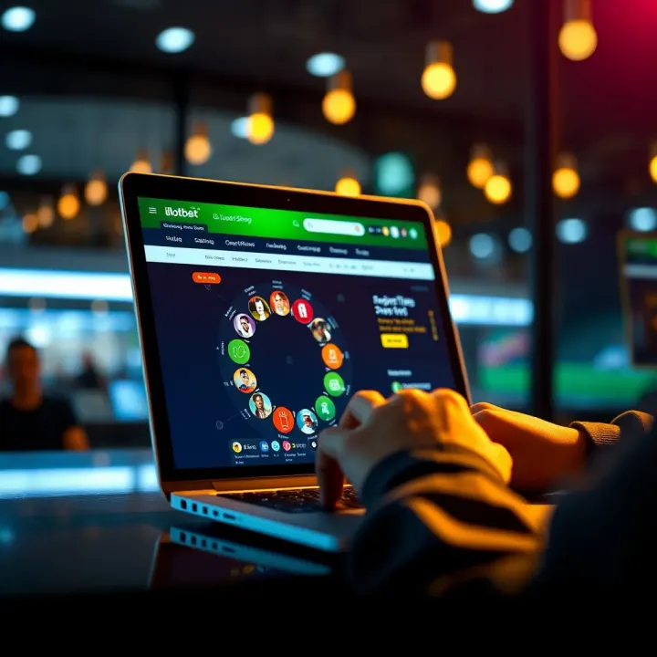 User navigating the Ilotbet Shop website interface on a laptop screen