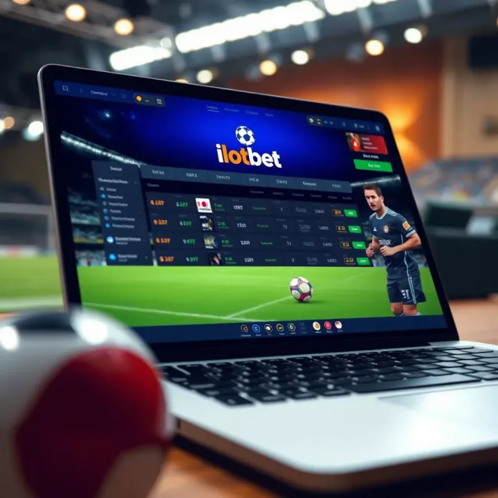 Secure online sports betting platform interface on a laptop screen