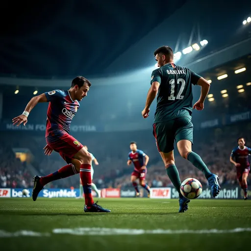 Dynamic football match scene showcasing Italian Serie A team players in action on the pitch