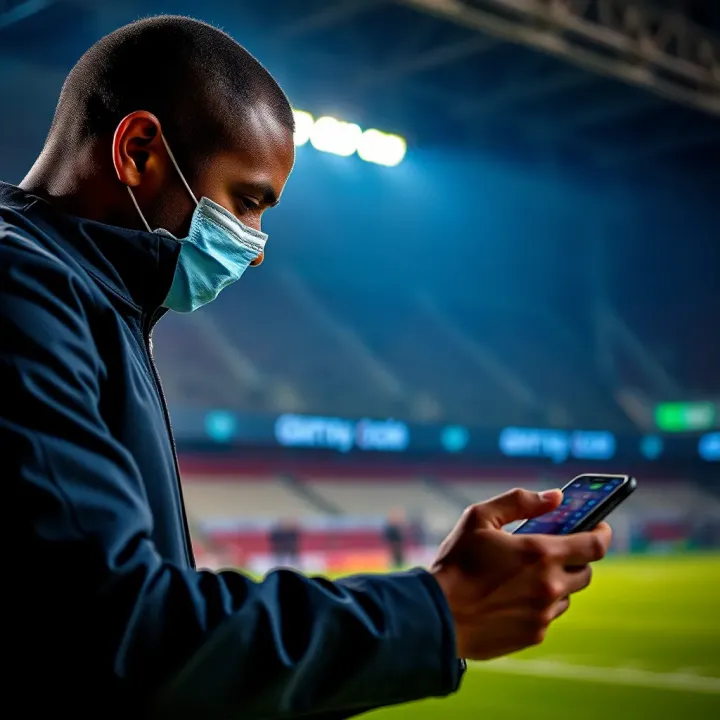Illustration of a bettor analyzing changing sports odds on a digital device