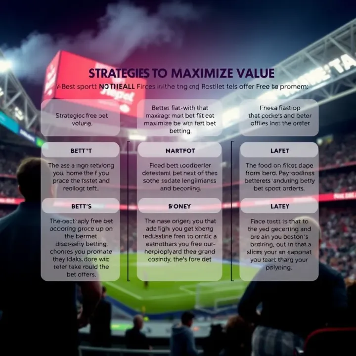 Illustration showing strategic betting choices with highlighted tips to maximize free bet benefits safely