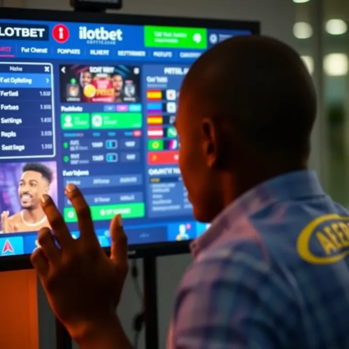 Accessing Ilotbet Nigeria Online Betting Platform User interacting with Ilotbet Nigeria online betting platform interface