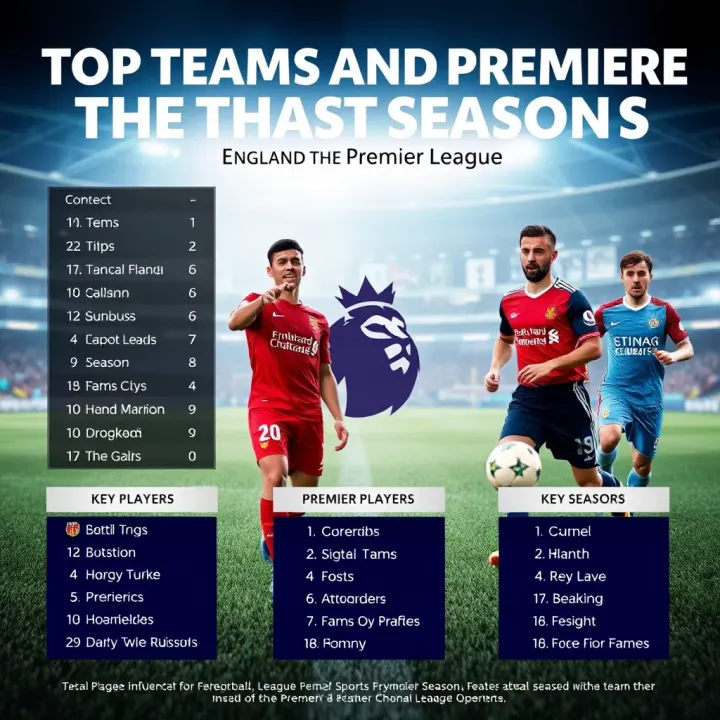 Graphic highlighting top Premier League teams' standings and key players influencing the season