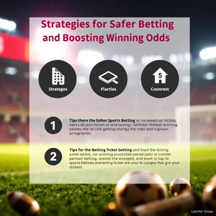 Graphic showing tips for safer sports betting and strategies to increase winning chances on Nigerian platform