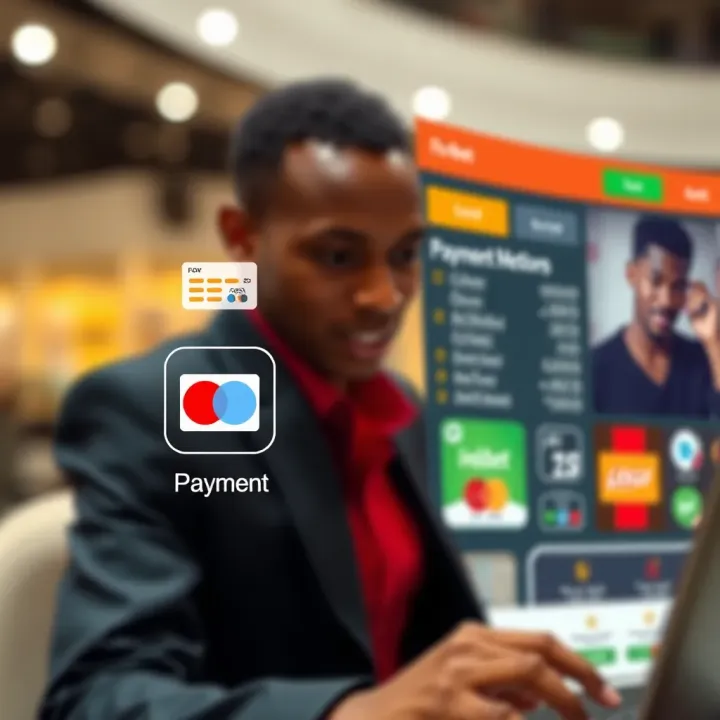 Secure payment methods icons integrated into an online betting website for Nigerian users