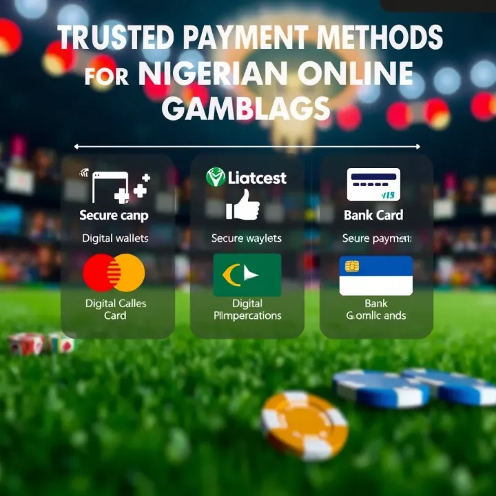 Graphic showcasing secure online payment options popular in Nigeria including digital wallets and bank cards