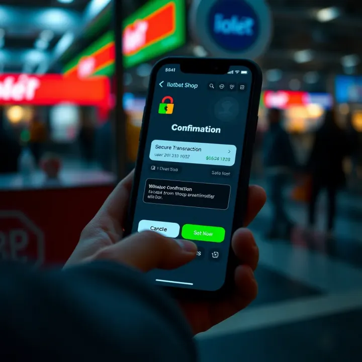 Secure transaction confirmation on a smartphone through Ilotbet Shop mobile banking platform