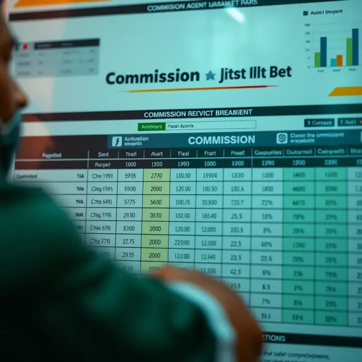 Detailed chart displaying commission breakdown for Ilotbet agents in Nigerian betting market